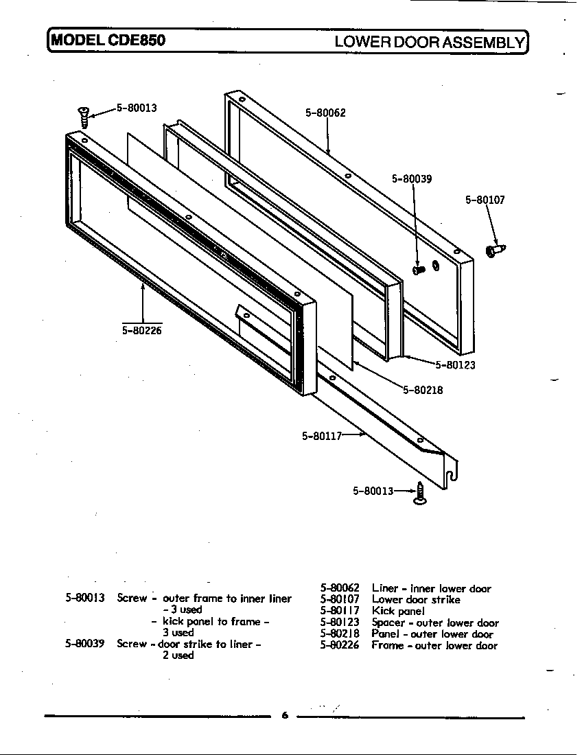 Door assembly-lower