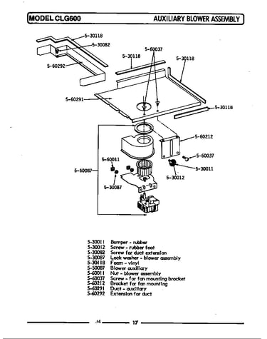 Auxiliary blower assembly