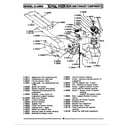Maytag GCLG600 blower, magnetron & exhaust components diagram