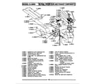 Maytag GCLG600 blower, magnetron & exhaust components diagram