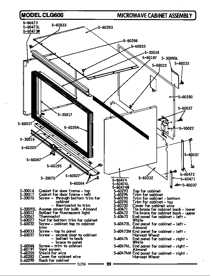 MICROWAVE CABINET ASSEMBLY