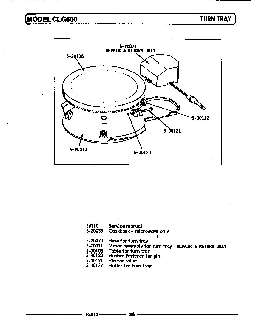 Turn tray
