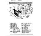 Maytag CDE851 oven door assembly diagram