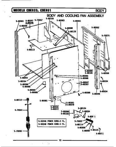 Body/cooling fan assembly