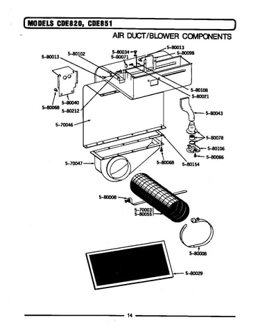 Air duct/blower components