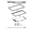 Maytag CDE851 grill cover, griddle & storage tray diagram