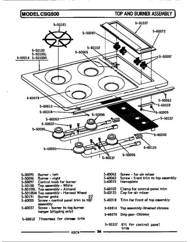 Top & burner assembly