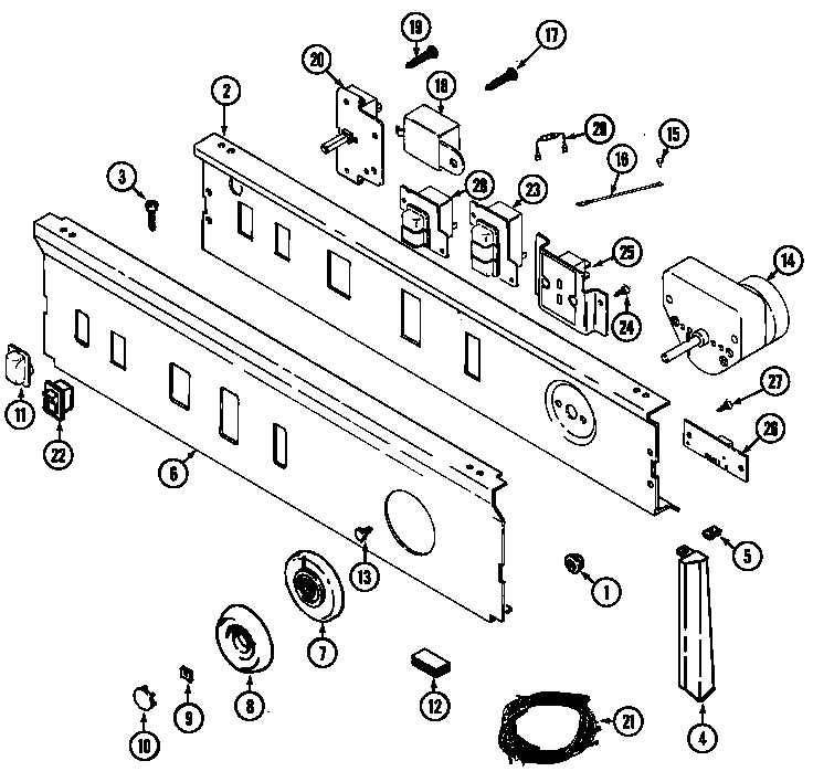 Control panel (lde8904acm & ldg8904aam) (lde8904acm) (ldg8904aam)