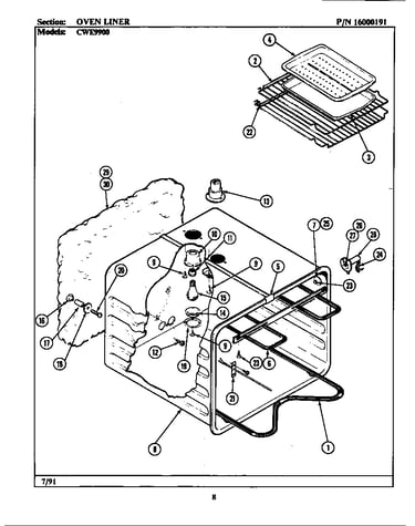 Oven liner