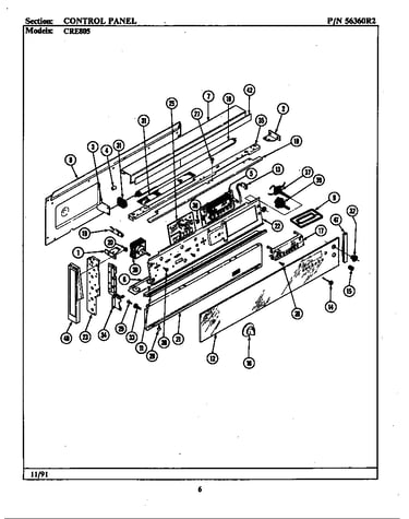 Control panel (cre805) (bcre805) (cre805) (lcre805)