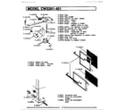 Maytag CWG301 oven burner/door diagram