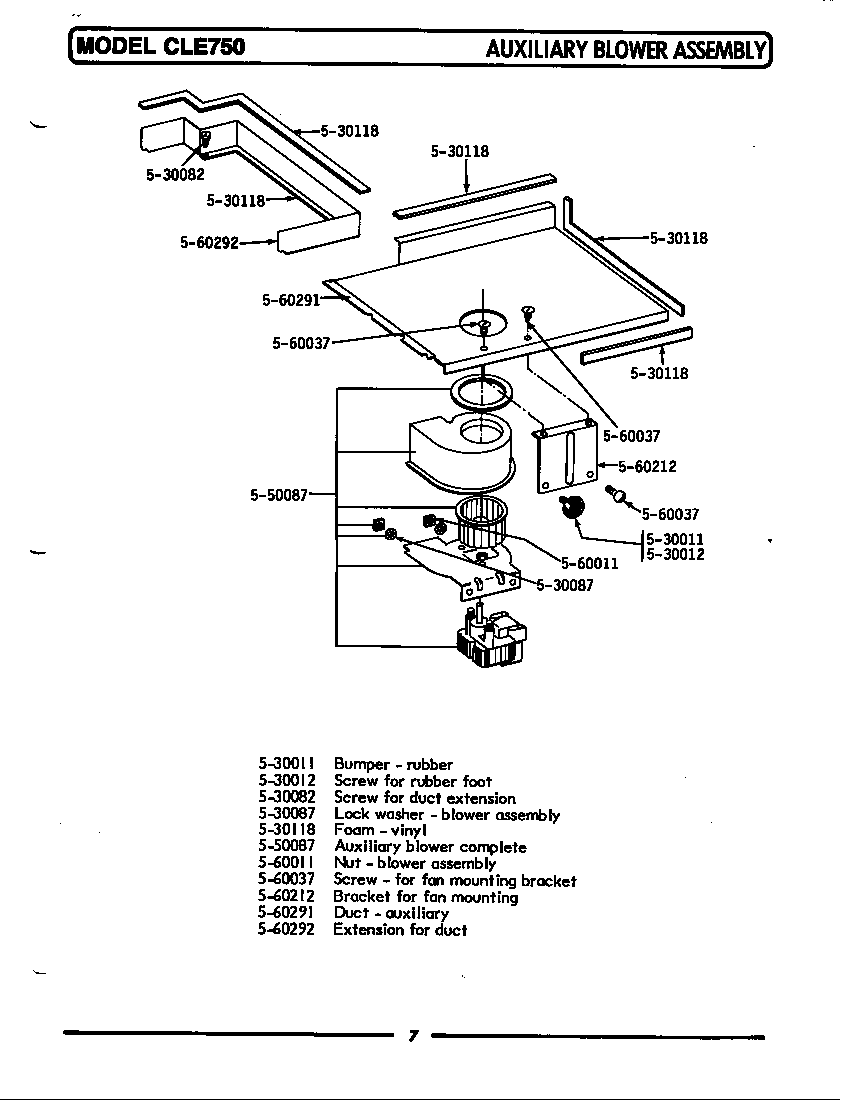 Auxiliary blower assembly