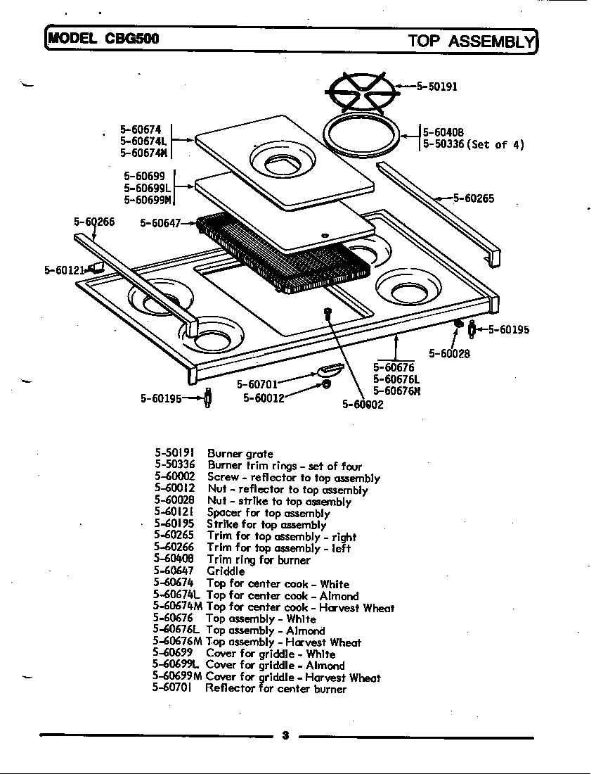 Top assembly