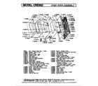 Maytag CRE682 oven door assembly diagram