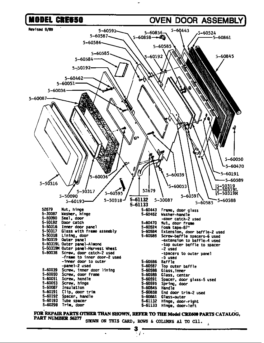 OVEN DOOR ASSEMBLY