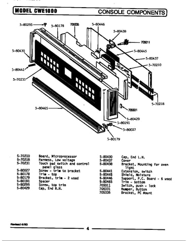 Control panel (cwe1000) (cwe1000)