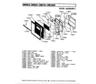 Maytag CWE601 door assembly diagram