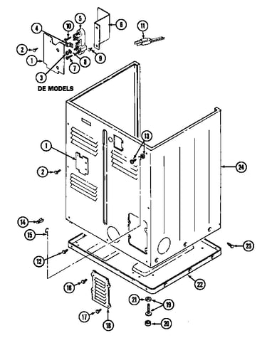 Cabinet-rear (lde8404ace) (lde8404acl) (lde8404ade) (lde8404adl)