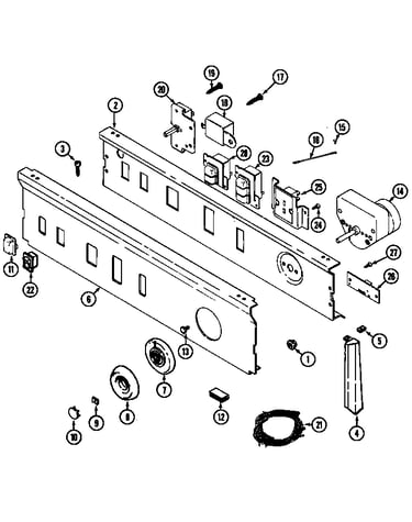 Control panel (lde8804acm & ldg8804aam) (lde8804acm) (ldg8804aam)