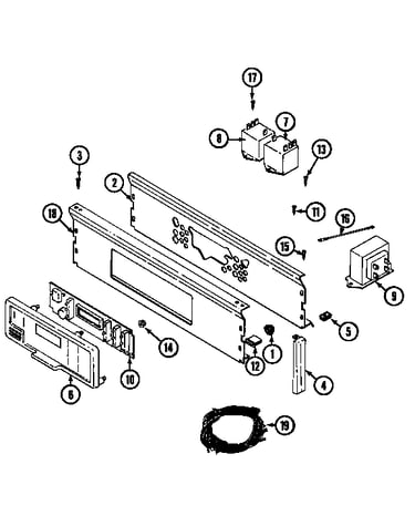 Control panel (lde9904acm & ldg9904aam) (lde9904acm) (ldg9904aam)