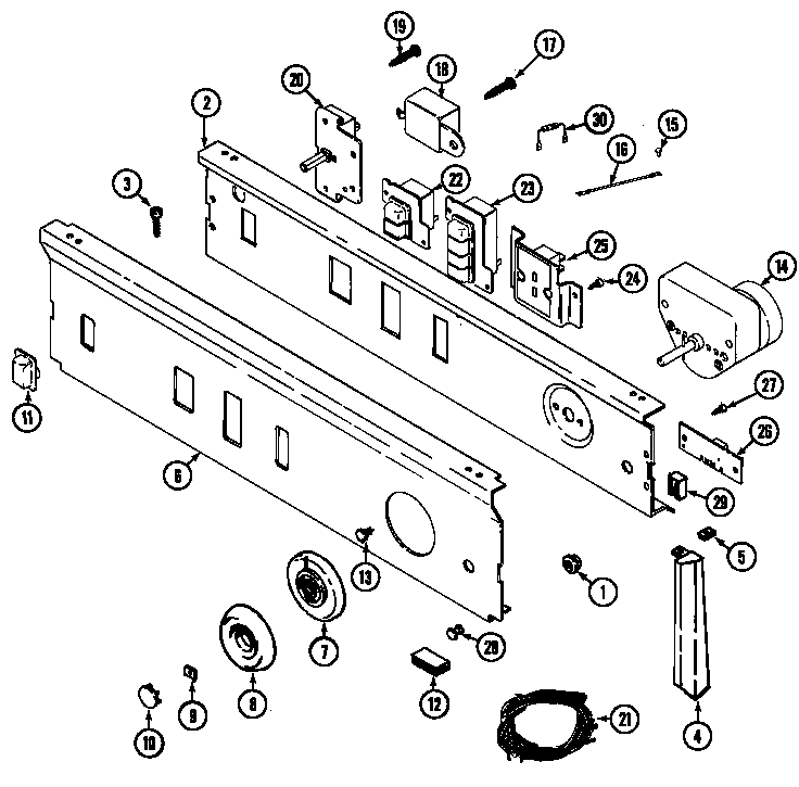 CONTROL PANEL (LDE6914ACM & LDG6914AAM) (LDE6914ACM) (LDG6914AAM)