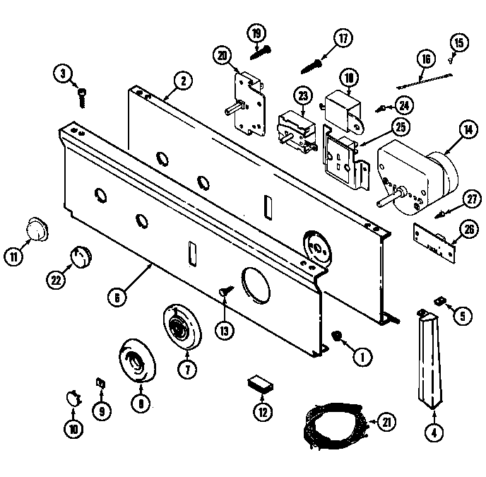 Control panel (lde8604ace) (lde8604acl) (ldg8604aae) (ldg8604aal)