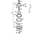 Maytag LAT9614AAM clutch, brake & belts diagram