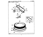 Maytag LAT9400ABW tub-water inlet & tub cover (lat9400aae) (lat9400abe) diagram