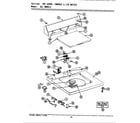 Maytag LA4910 top cover, console & lid switch diagram