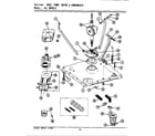 Maytag LA4910 base, pump, motor & components diagram