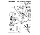 Maytag LA308 base, pump, motor & components diagram