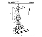 Maytag A8120 clutch, brake & belts diagram