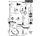 Maytag GA608S power unit & center assembly diagram