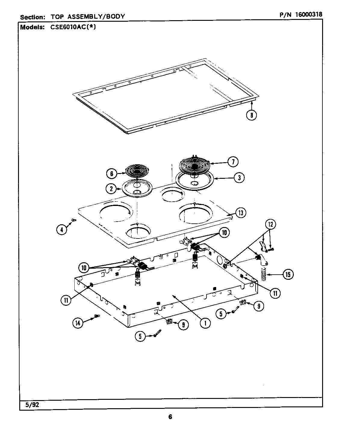 Top assembly/body