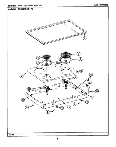 Top assembly/body