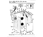 Maytag LA5910 cabinet, water valve, hoses & frnt panel diagram