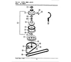 Maytag LA8500 clutch, brake & belts diagram