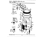 Maytag LA9400S tub, agitator, mounting stem & seal diagram