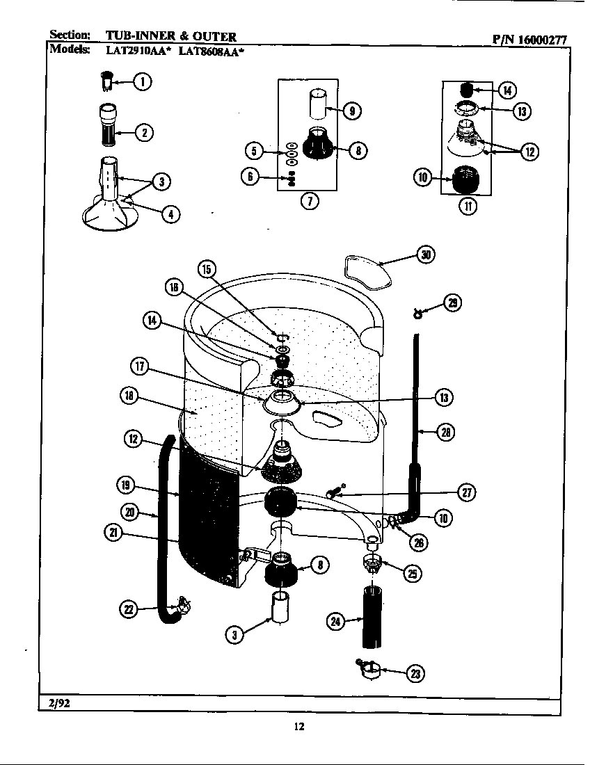 TUB-INNER & OUTER (LAT8608AAL) (LAT8608AAW)