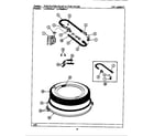 Maytag LAT2910AAW tub-water inlet & tub cover diagram