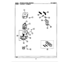 Maytag LAT2910AAW motor & pump assembly diagram