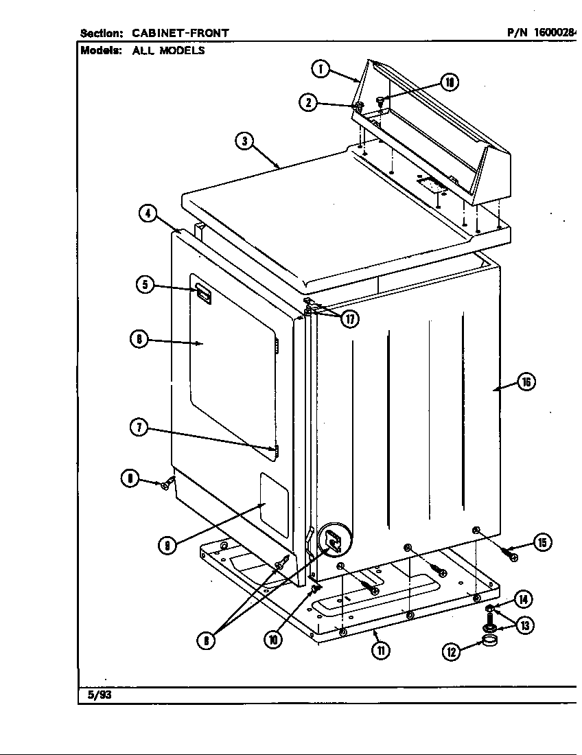 CABINET-FRONT (LDE8410ACL,ACW,ADL,ADW) (LDE8410ACL) (LDE8410ACW) (LDE8410ADL) (LDE8410ADW)