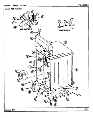 Cabinet-rear (lde8410ace) (lde8410ade) (lde8410acl) (lde8410acw) (lde8410adl)