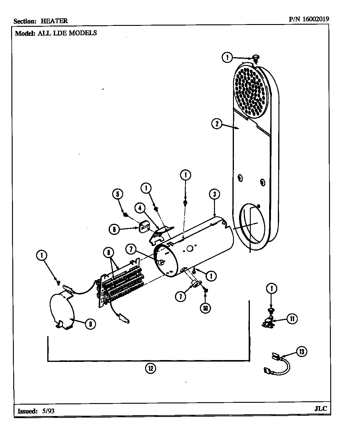 HEATER (LDE8410ACE) (LDE8410ADE)