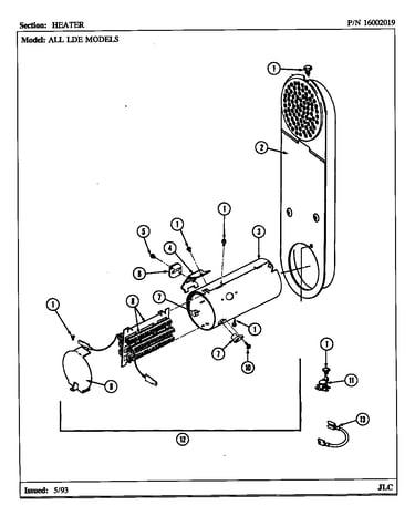 Heater (lde8410ace) (lde8410ade)