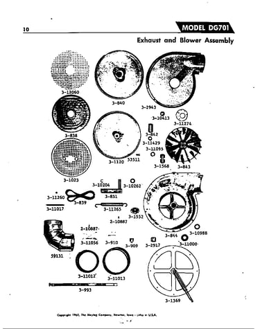 Exhaust & blower assembly
