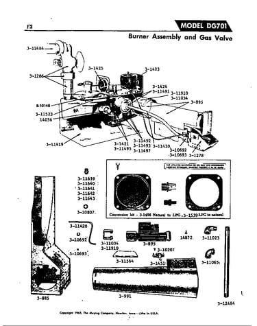 Burner assembly & gas valve