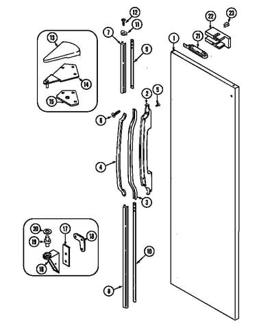 Fresh food outer door