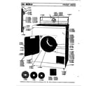 Maytag DG307 front view diagram