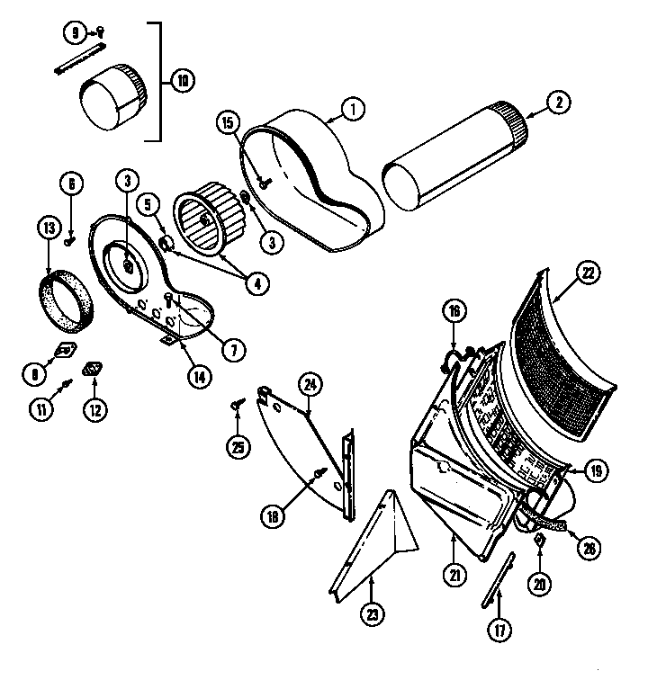 Blower & lint screen